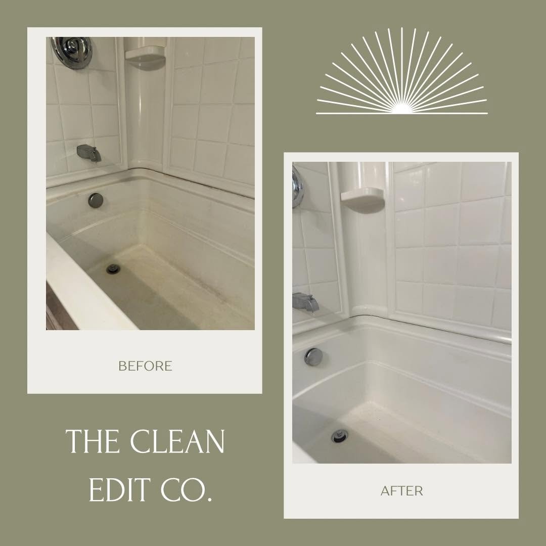 Shower Deep Clean — before and after by The Clean Edit Co.