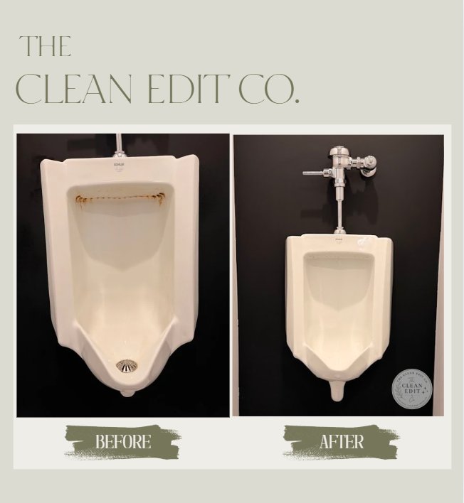 Commercial Restroom Detail — before and after by The Clean Edit Co.